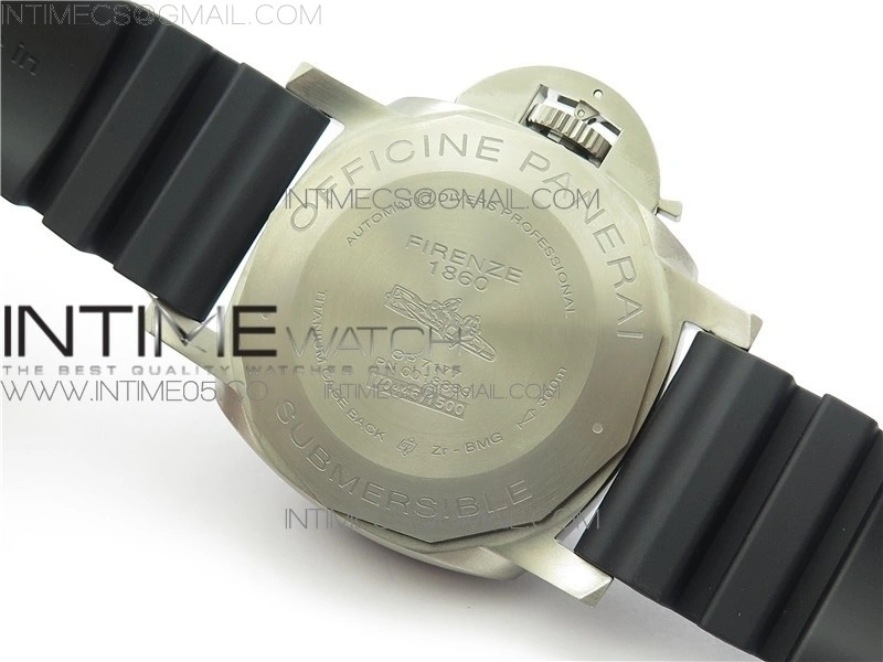 PAM799 Titanium VSF Best Edition Carbotech Bezel Black Dial on Rubber Strap P.9010 Clone